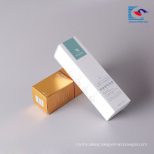fold-able foil glossy art paper cosmetic emulsion packaging box